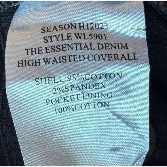 Wildfang The Essential Denim High Waisted Coverall Short Sleeve Dark Gray $178 S - Picture 8 of 11